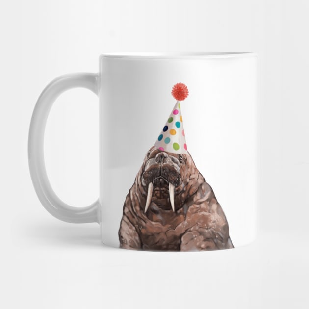 Moody Walrus with Party Hat by bignosework